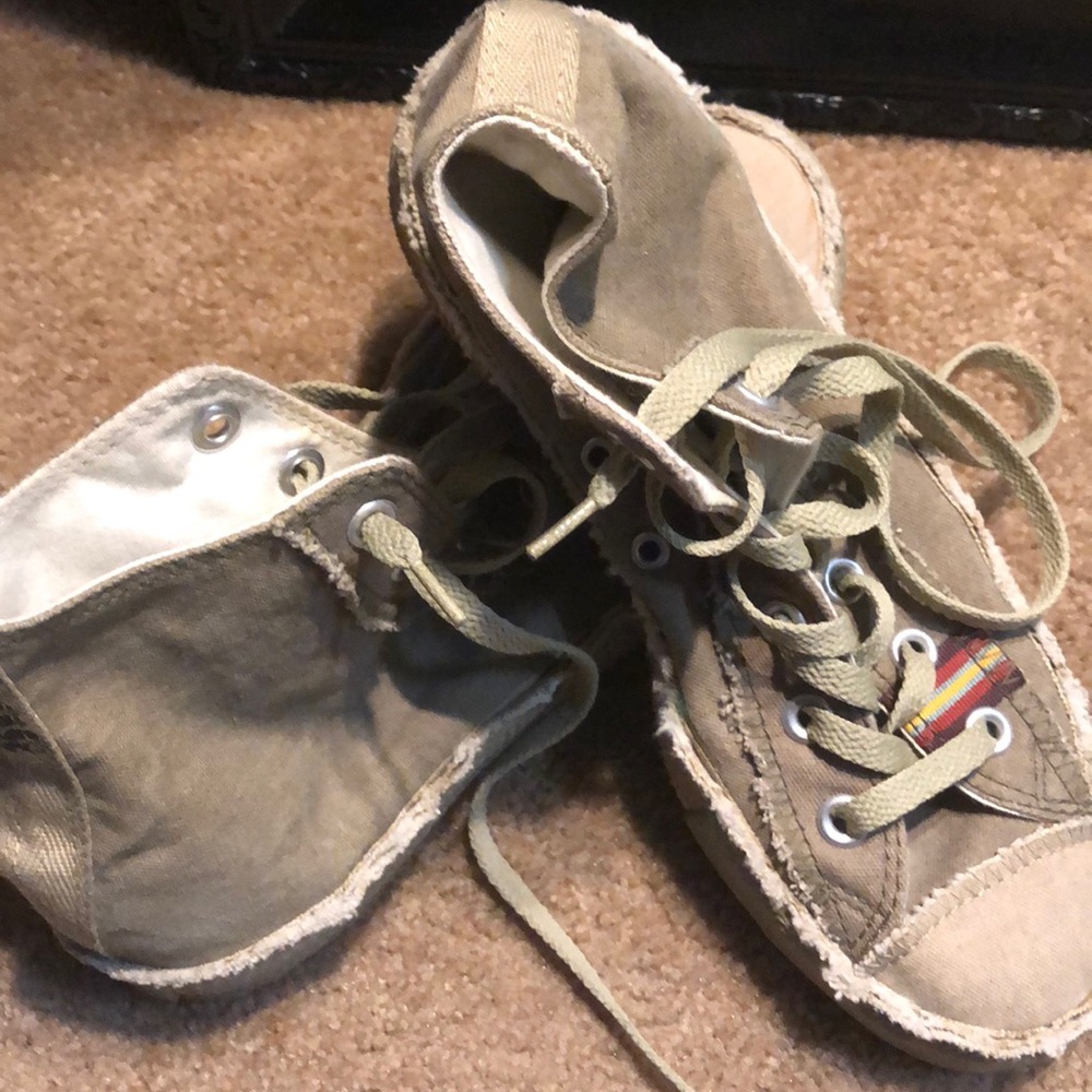 Distressed high top Converse